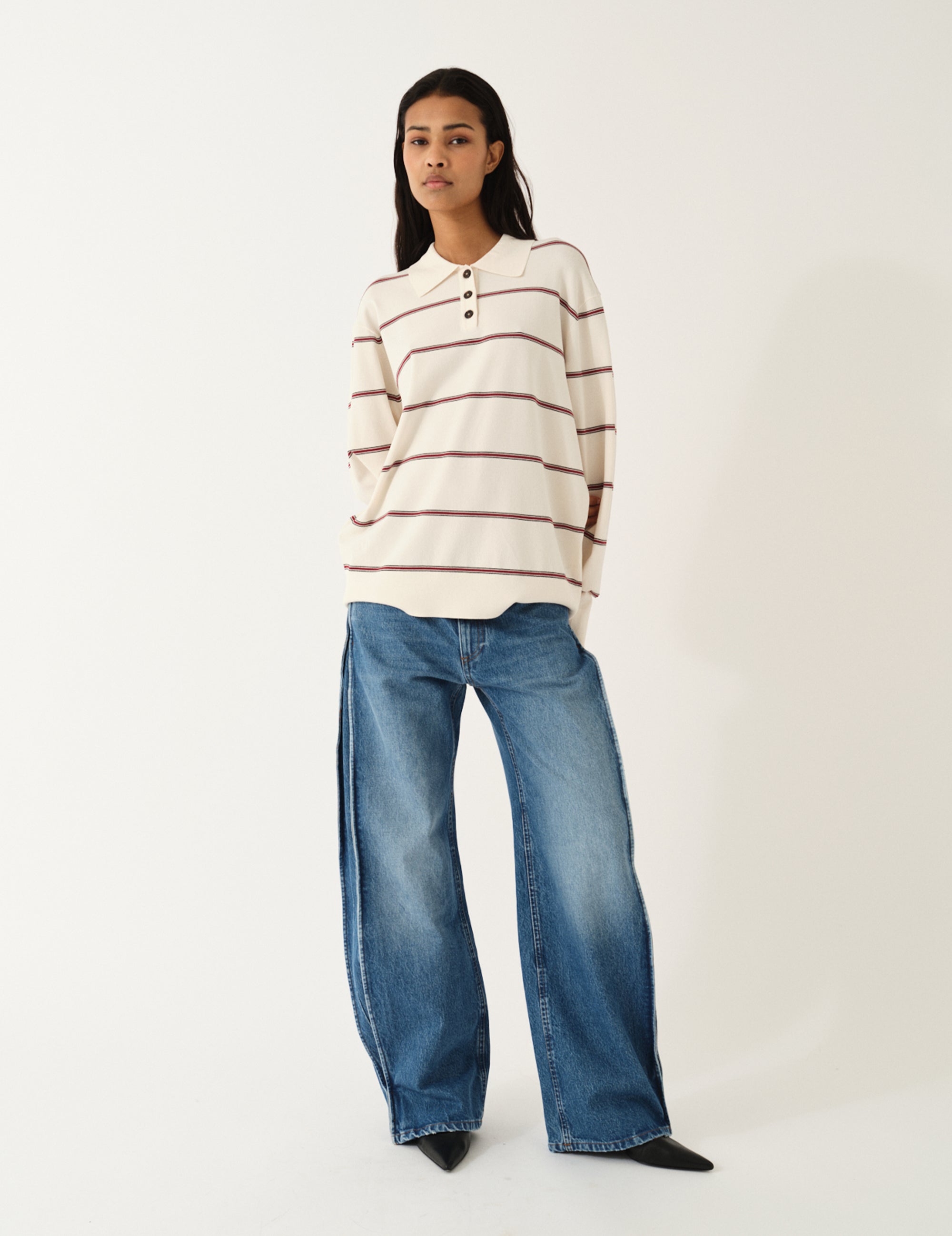 Darcy Barrel Jeans Washed Blue