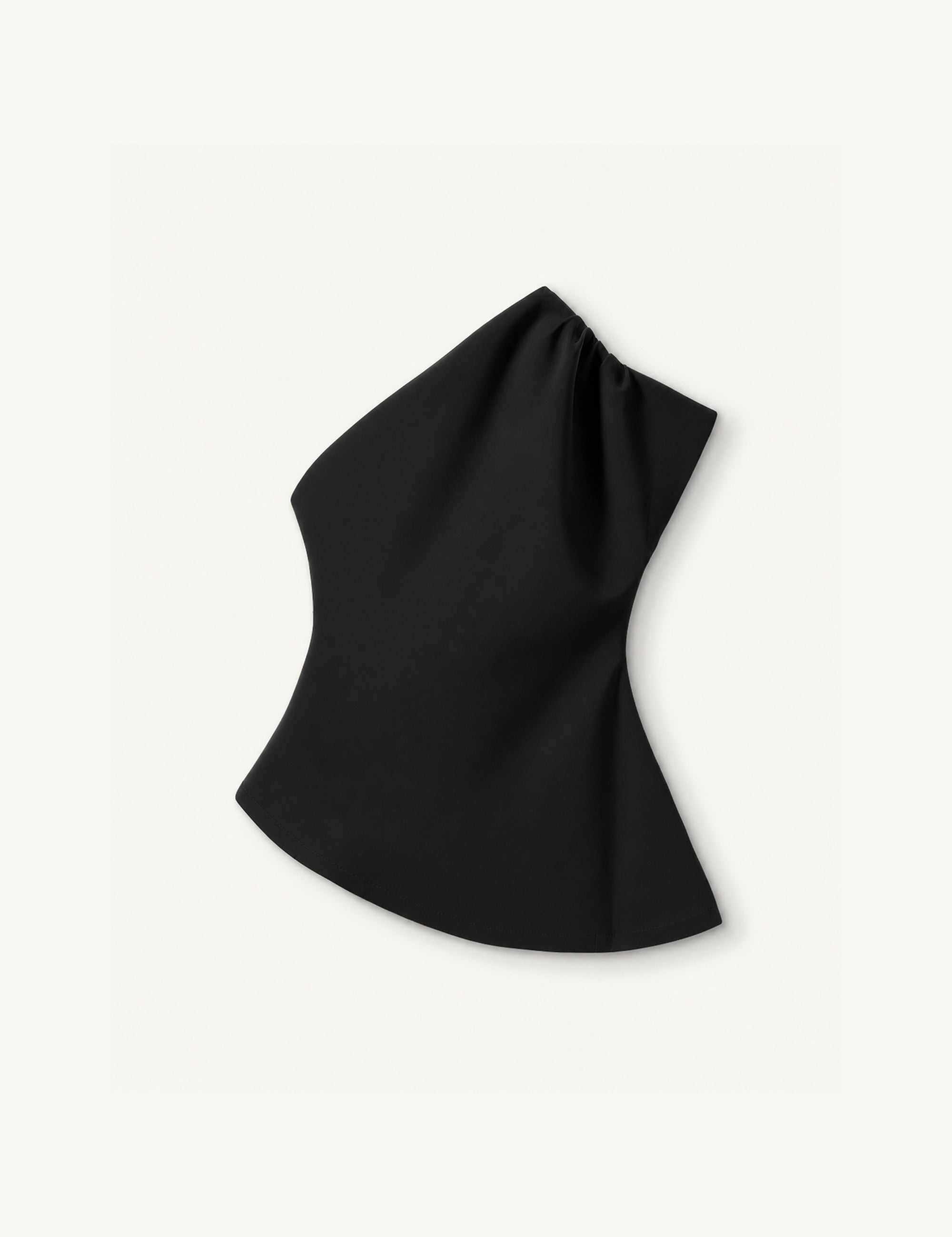 Glam Asymmetric Tee Black