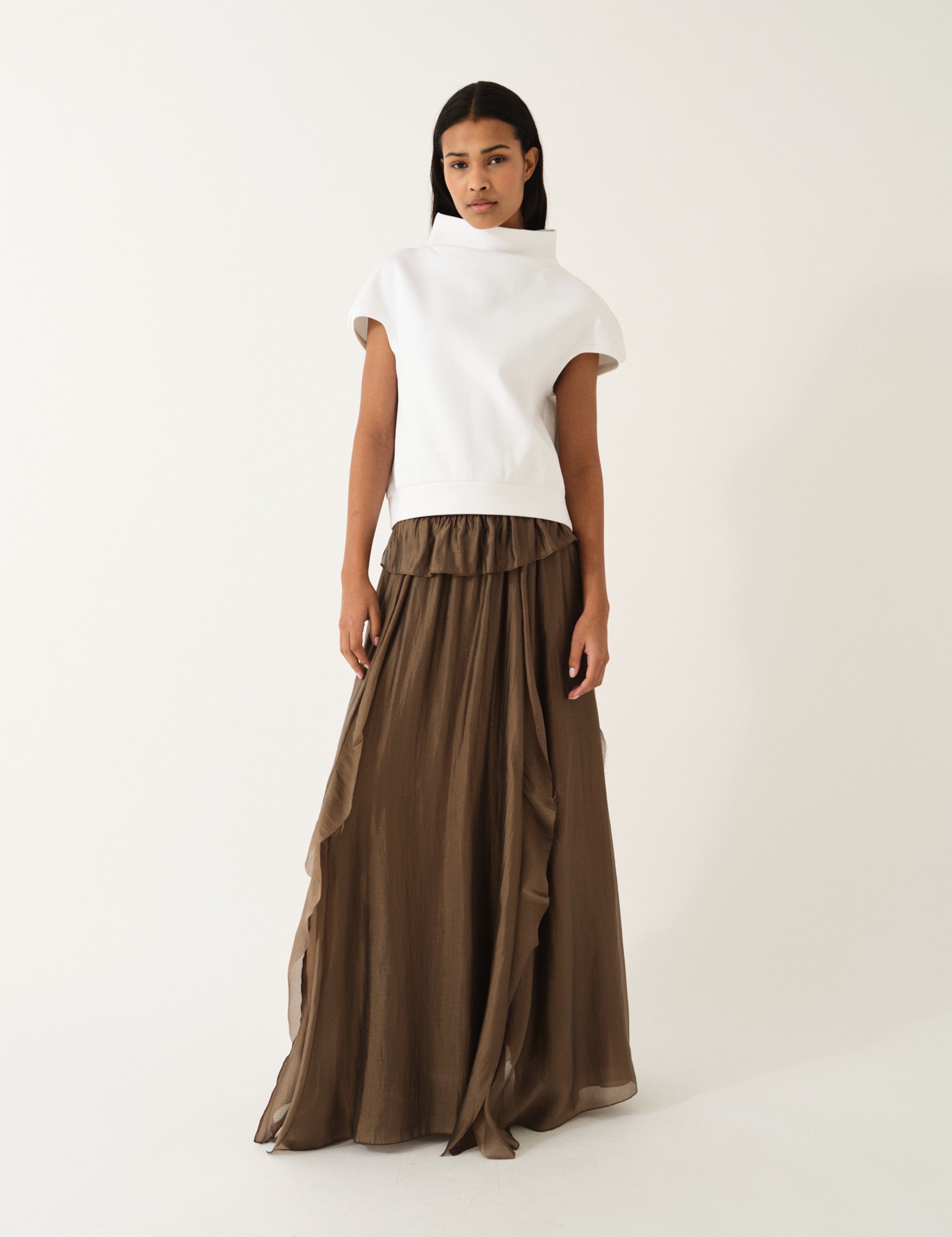Gilian Statement Maxi Skirt Olive
