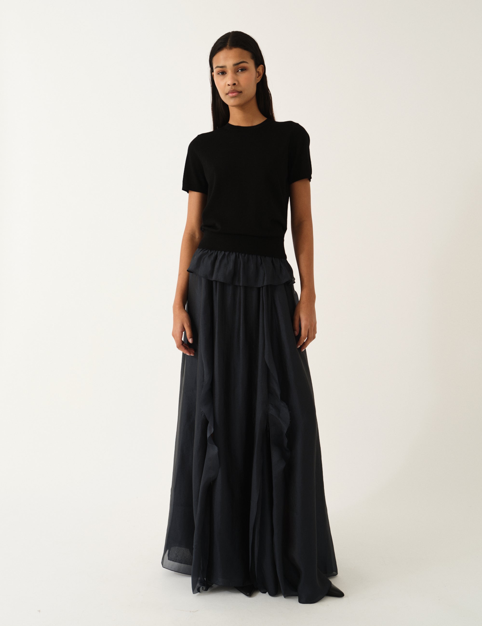 Gilian Statement Maxi Skirt Navy