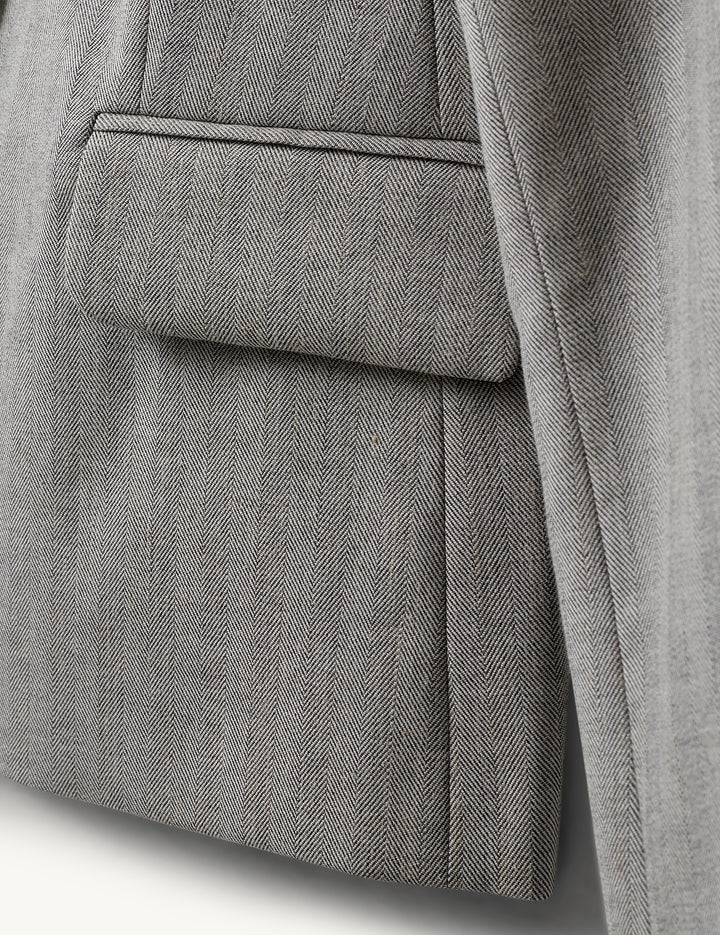 Conti Blazer Grey Herringbone 4 / Grey Herringbone