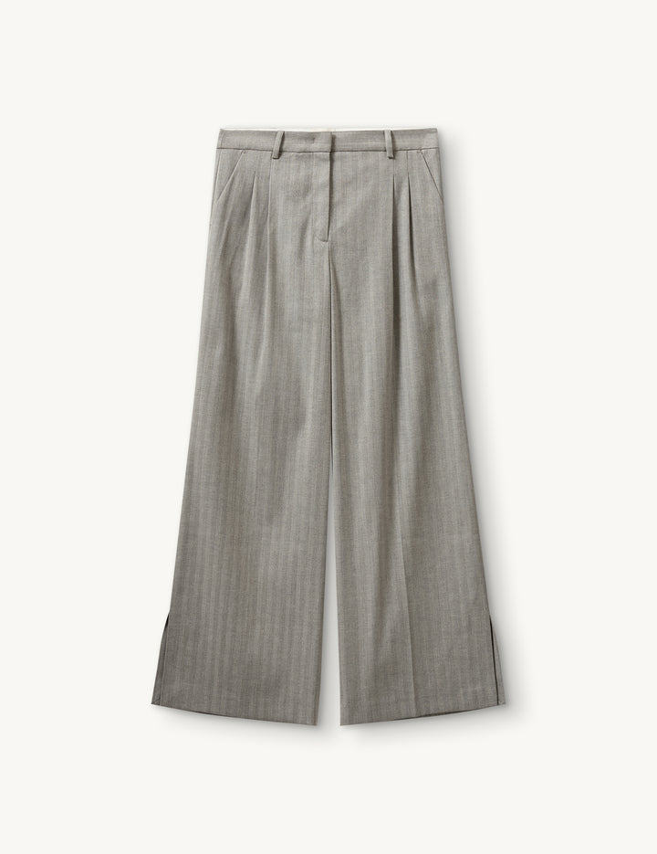 Conti Pants Grey Herringbone 4 / Grey Herringbone