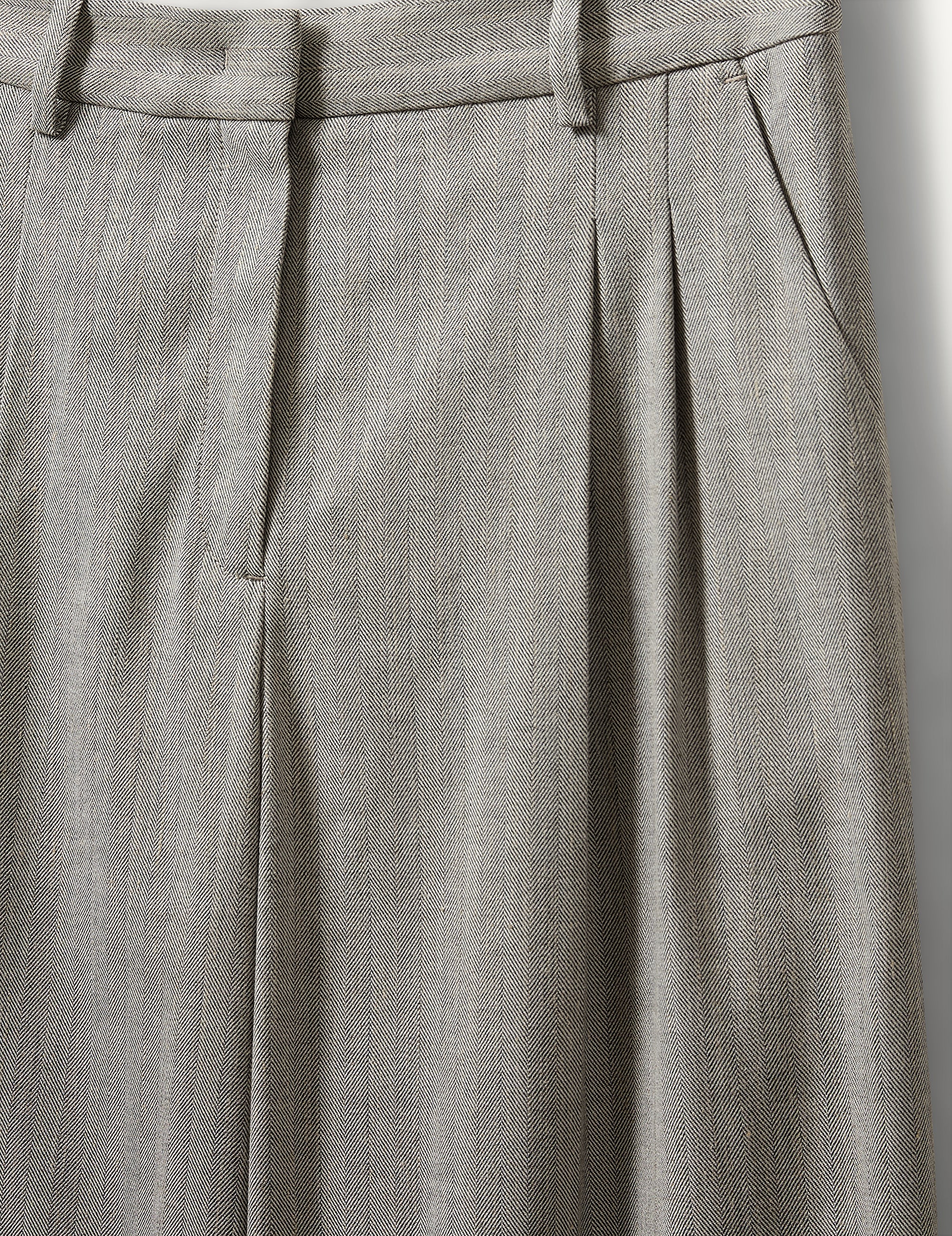 Conti Pants Grey Herringbone 4 / Grey Herringbone