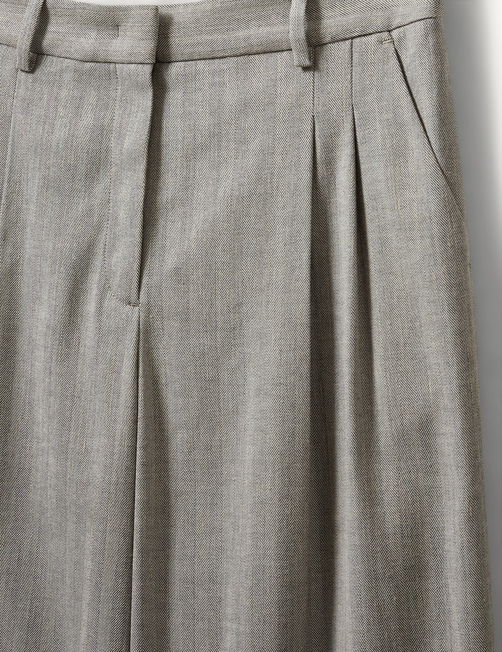 Conti Pants Grey Herringbone 4 / Grey Herringbone