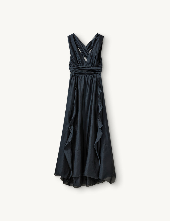 Gilian Halter Gown Dusty Blue 4 / Dusty Blue
