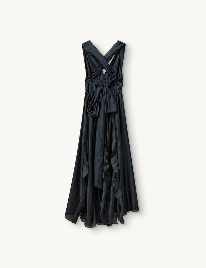 Gilian Halter Gown Dusty Blue 4 / Dusty Blue