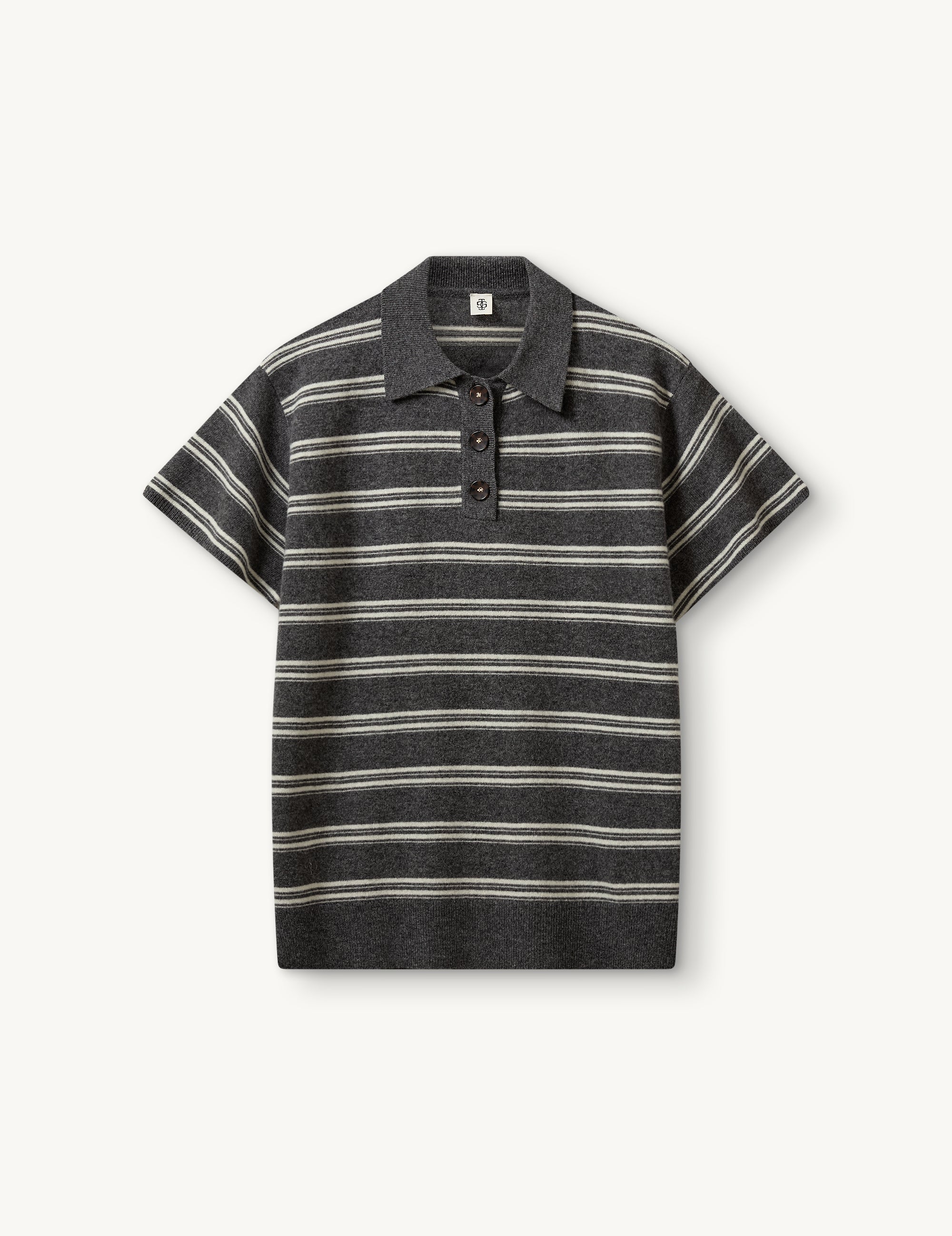 Como Dads Polo N Grey melange/cream stripe