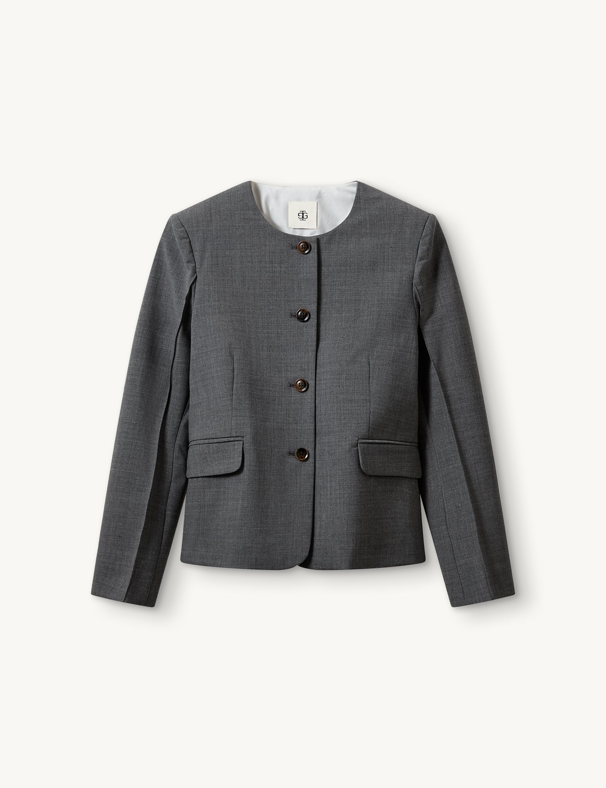 Grand Back Blazer Grey Melange