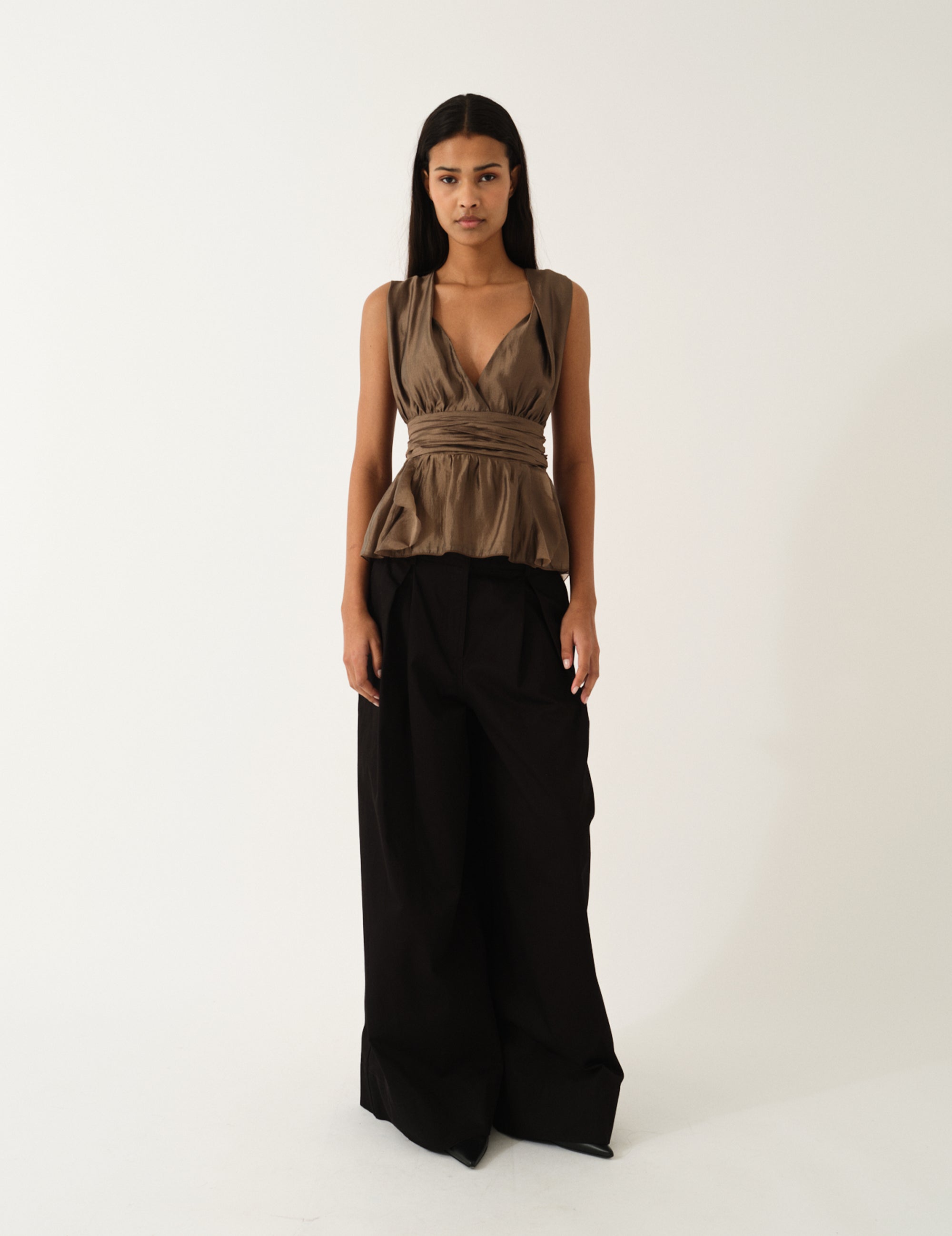 Gilian Halter Top Olive