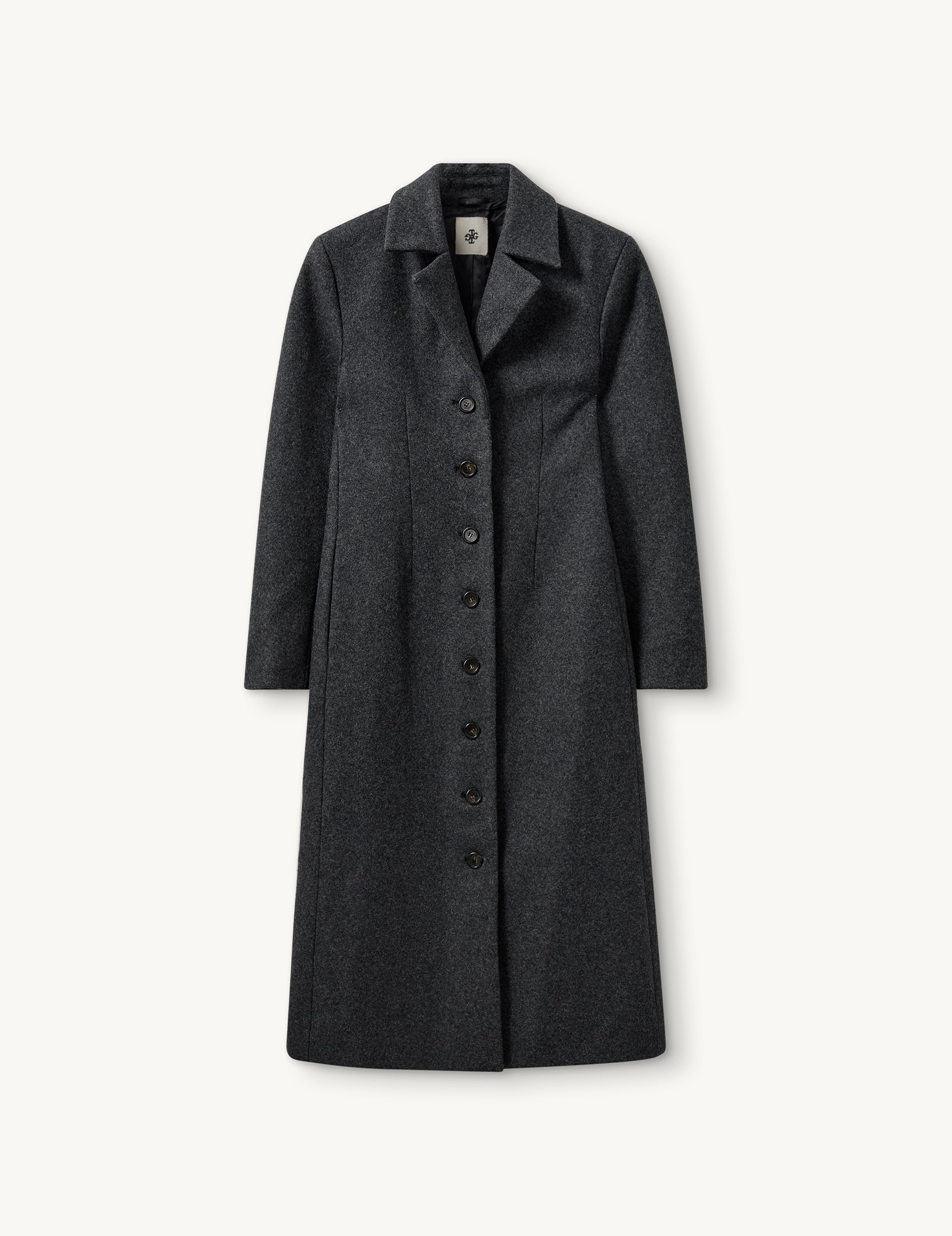 Manhattan Fitted Coat Grey Melange
