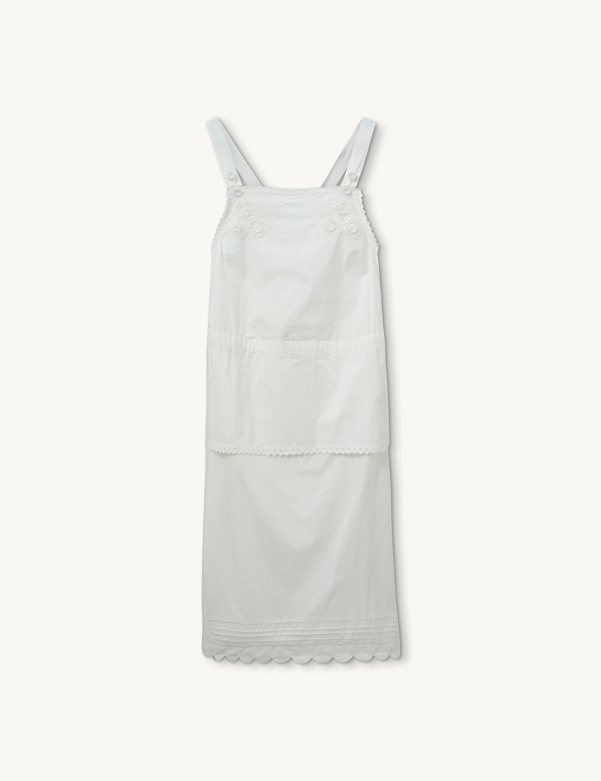 Kirsten Apron Dress White 6 / White