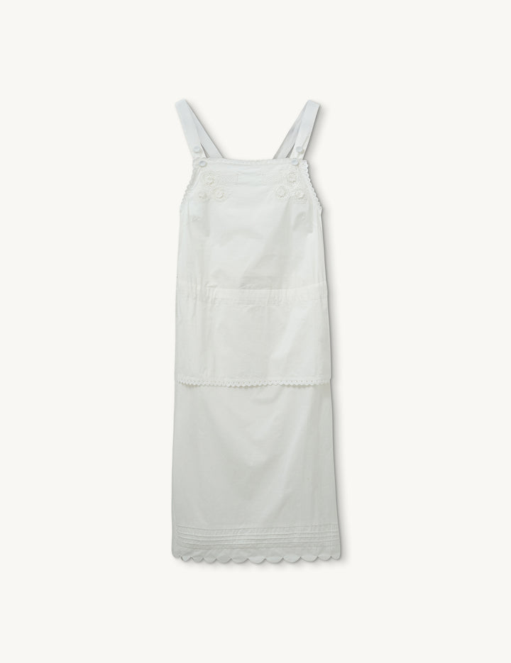 Kirsten Apron Dress White 6 / White