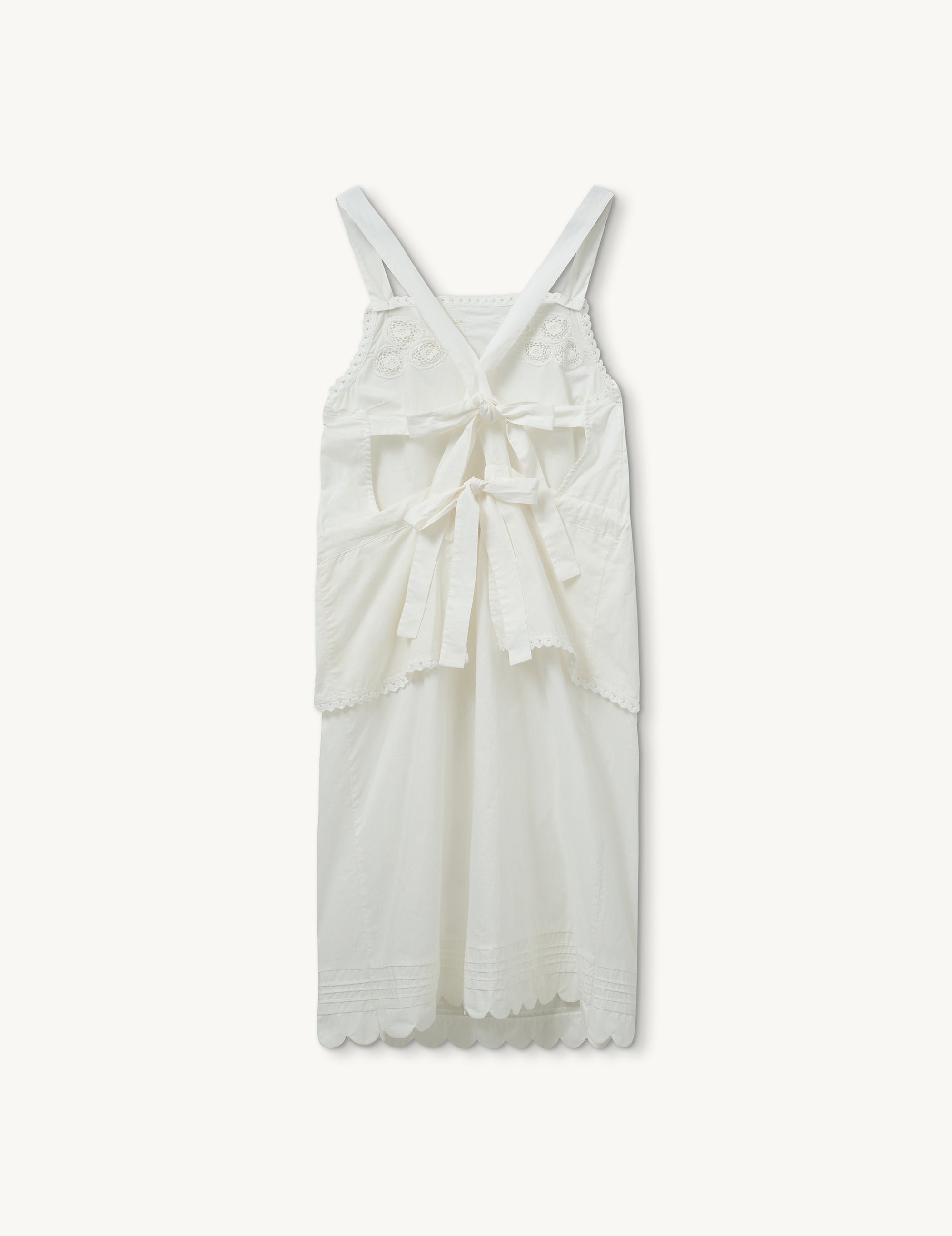 Kirsten Apron Dress White 6 / White
