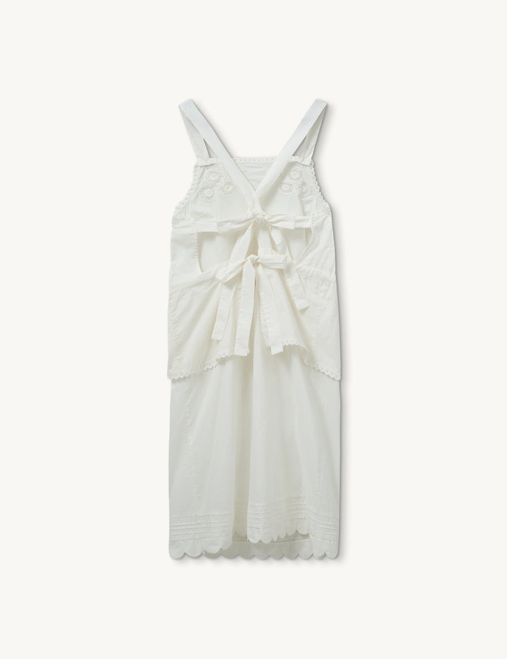 Kirsten Apron Dress White 6 / White