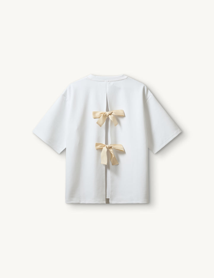 TG Bow Tee White OS / White