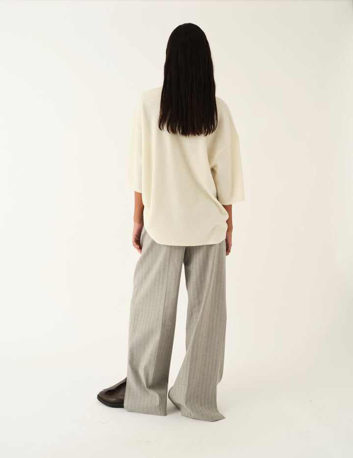 Conti Pants Grey Herringbone 4 / Grey Herringbone