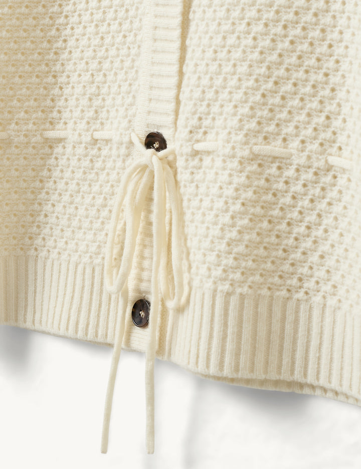 Como Belted Cardigan Cream 4 / Cream