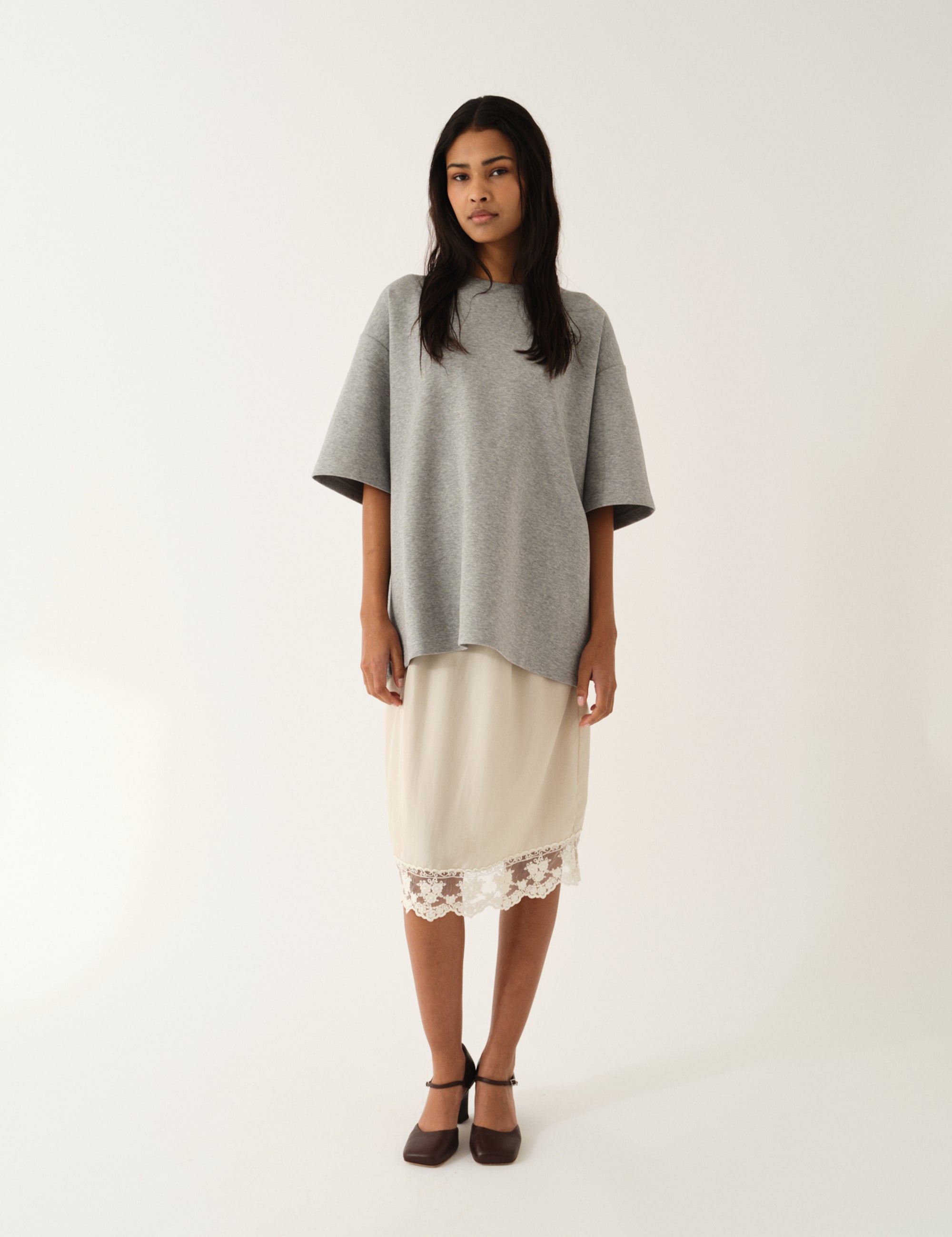 Darling Slip Skirt Ecru 4 / Ecru