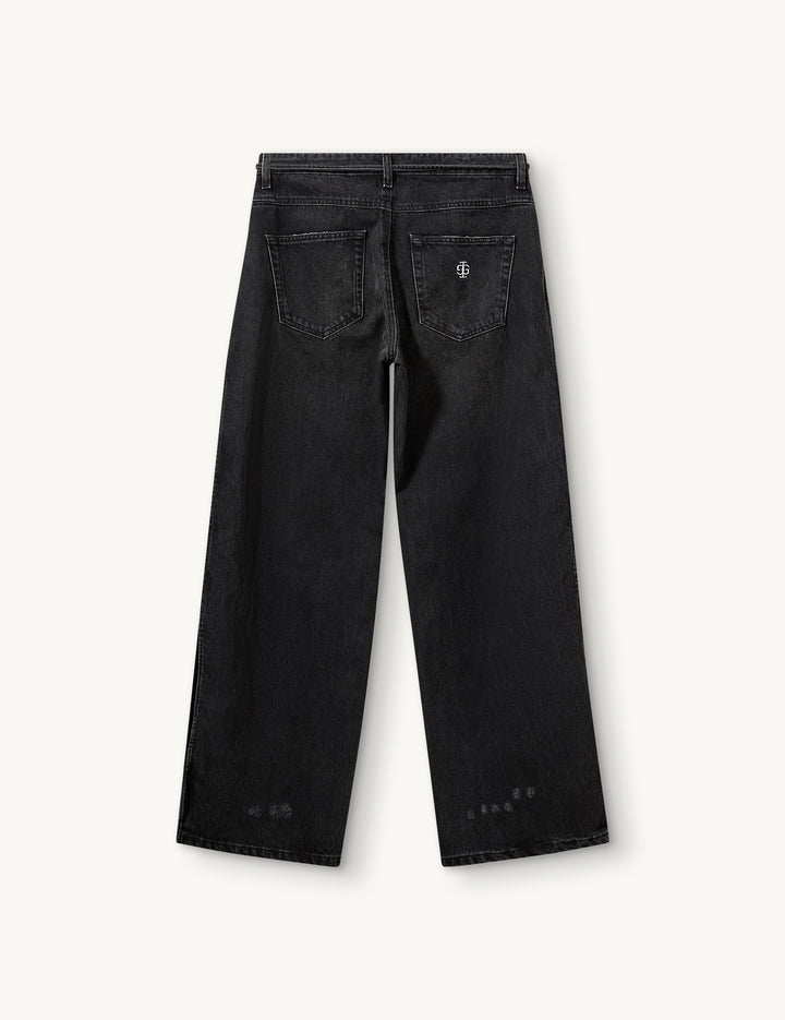 Darcy Barrel Jeans Washed Black Denim 24 / Washed Black Denim