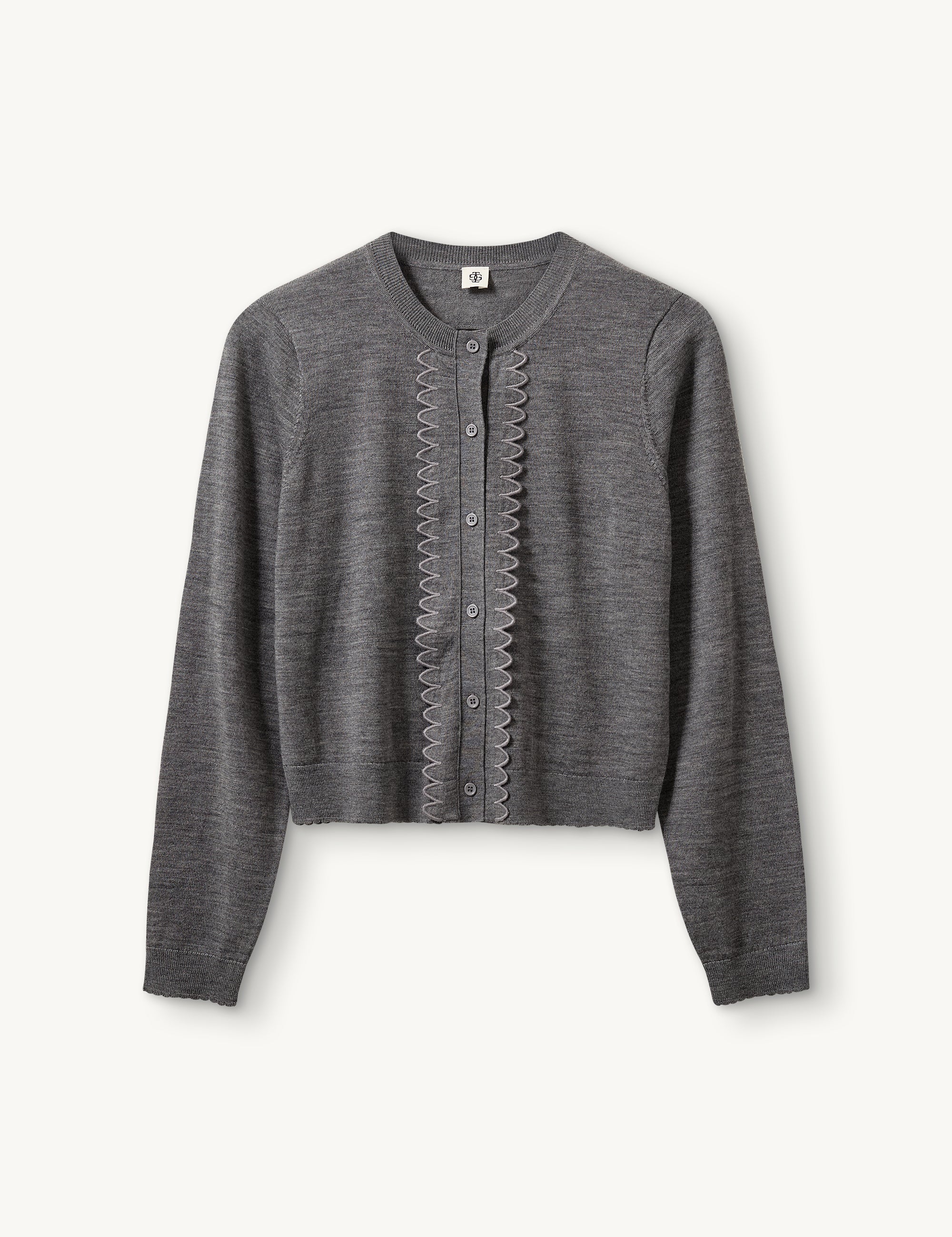 Bergen Scallop Mini Cardigan Navy 4 / Navy