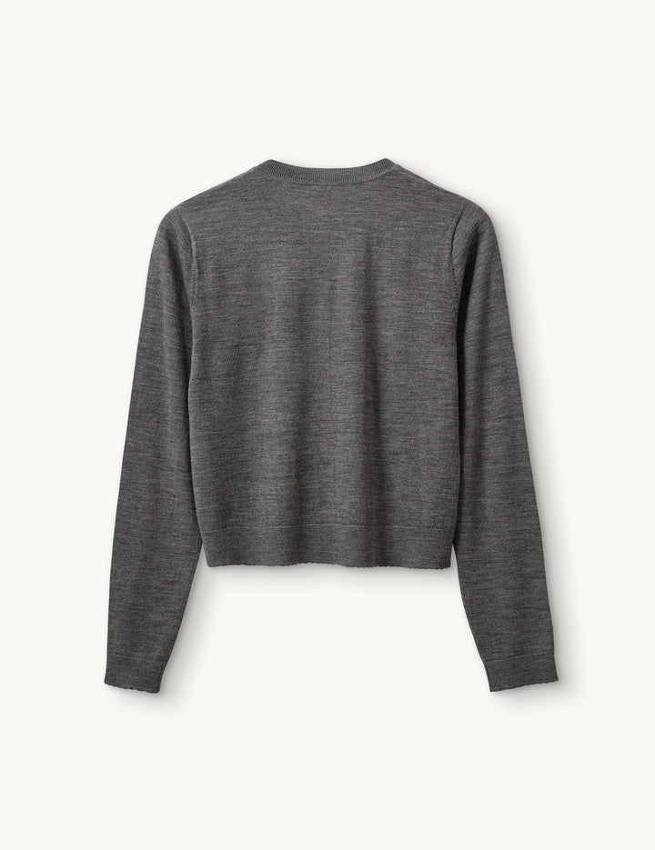 Bergen Scallop Mini Cardigan Navy 4 / Navy