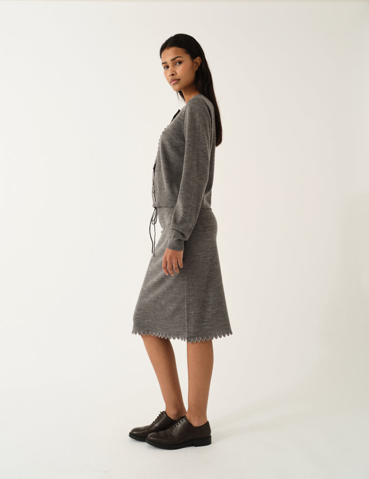 Bergen Scallop Mini Cardigan Navy 4 / Navy
