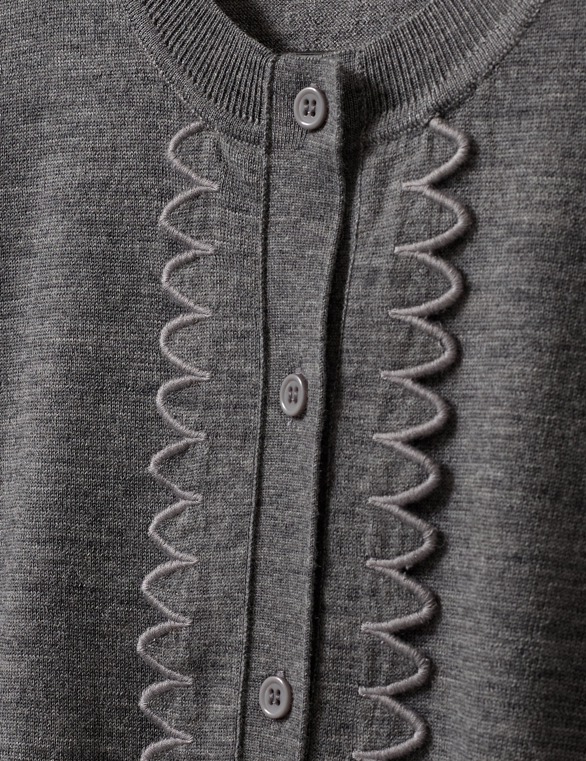 Bergen Scallop Mini Cardigan Navy 4 / Navy