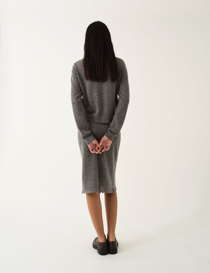 Bergen Scallop Mini Cardigan Navy 4 / Navy