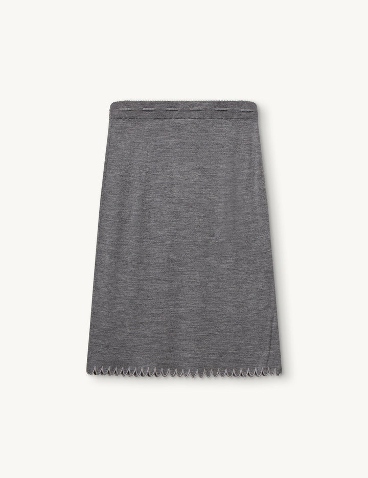 Bergen Scallop Slip Skirt Navy 4 / Navy