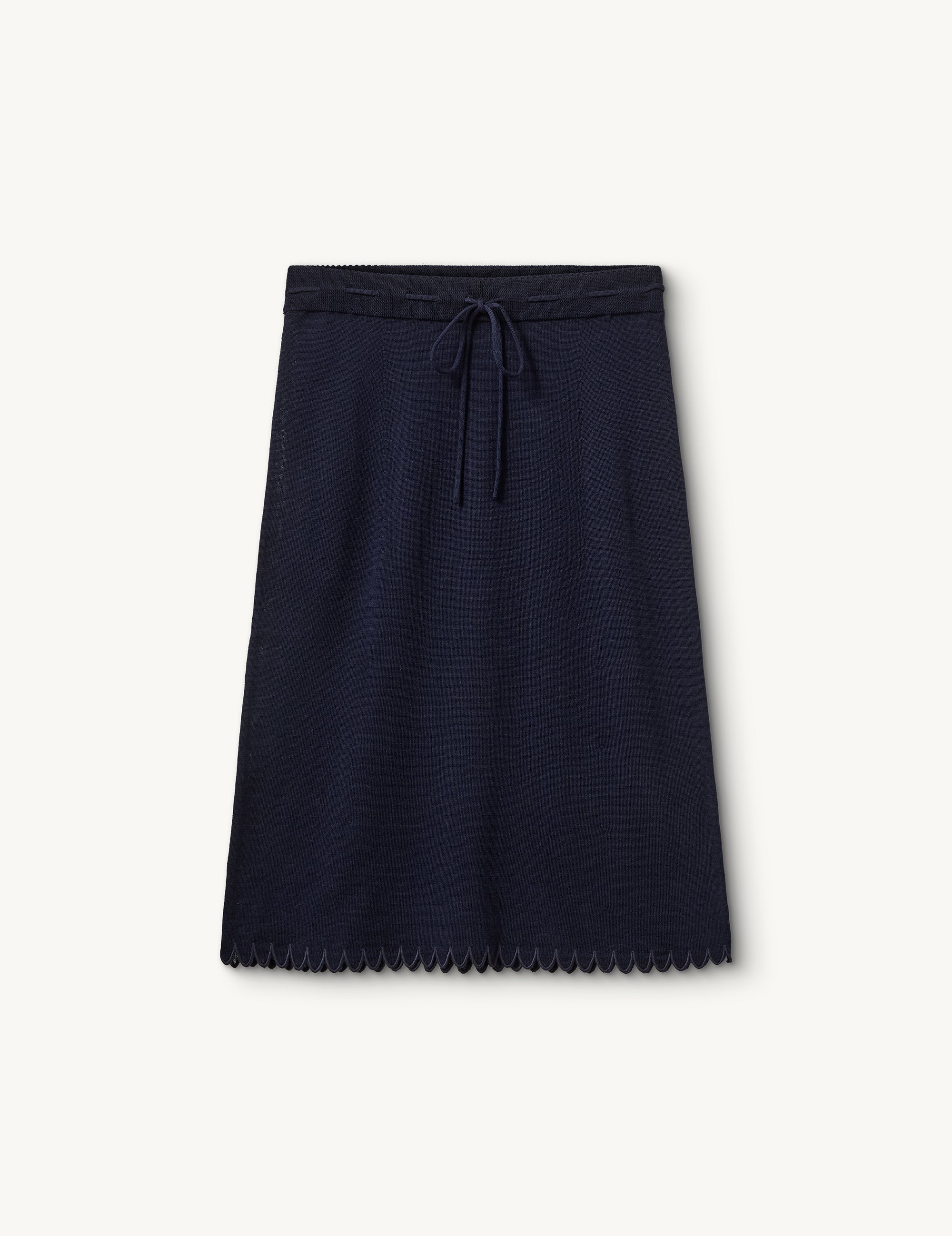 Bergen Scallop Slip Skirt Navy 4 / Navy