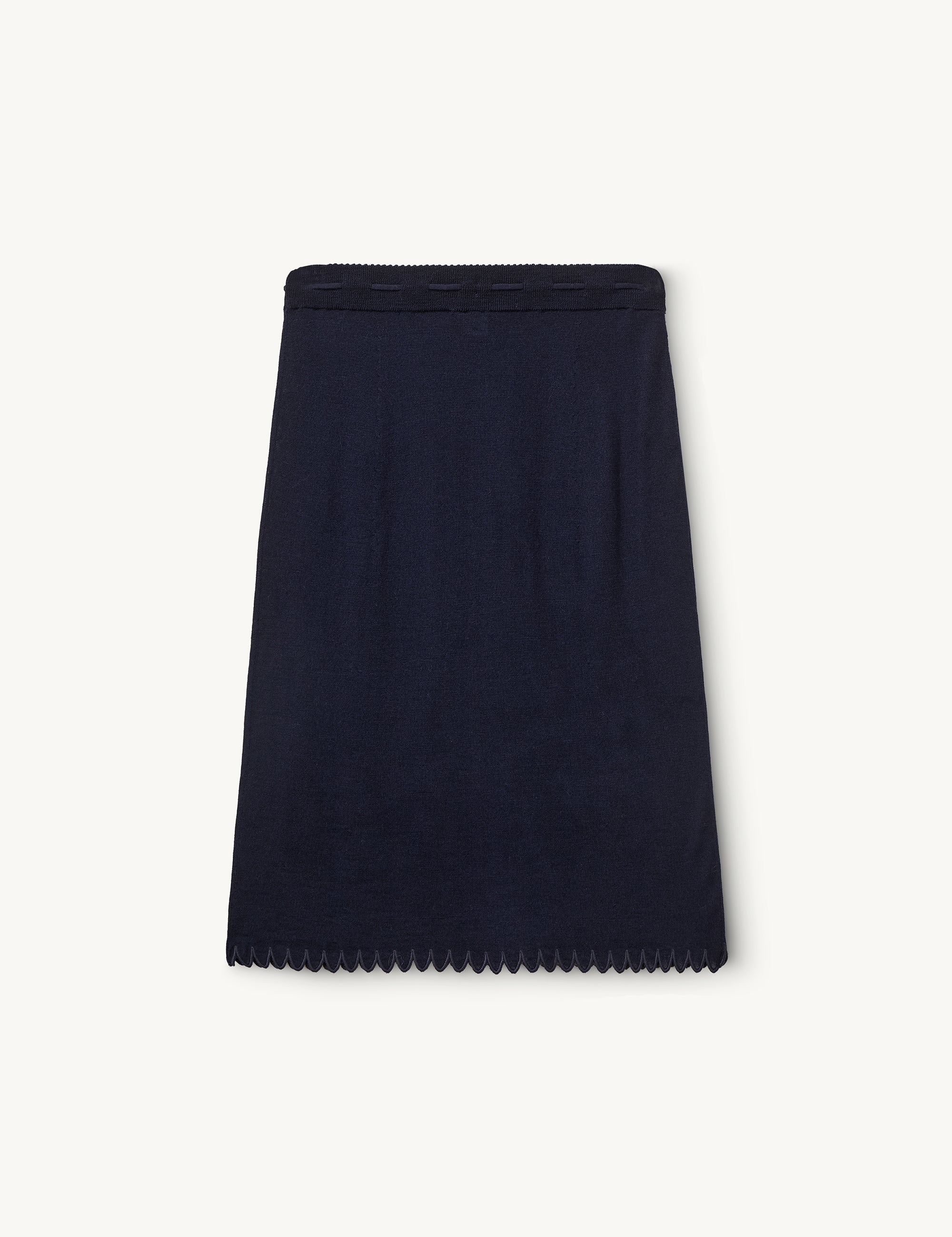 Bergen Scallop Slip Skirt Navy 4 / Navy