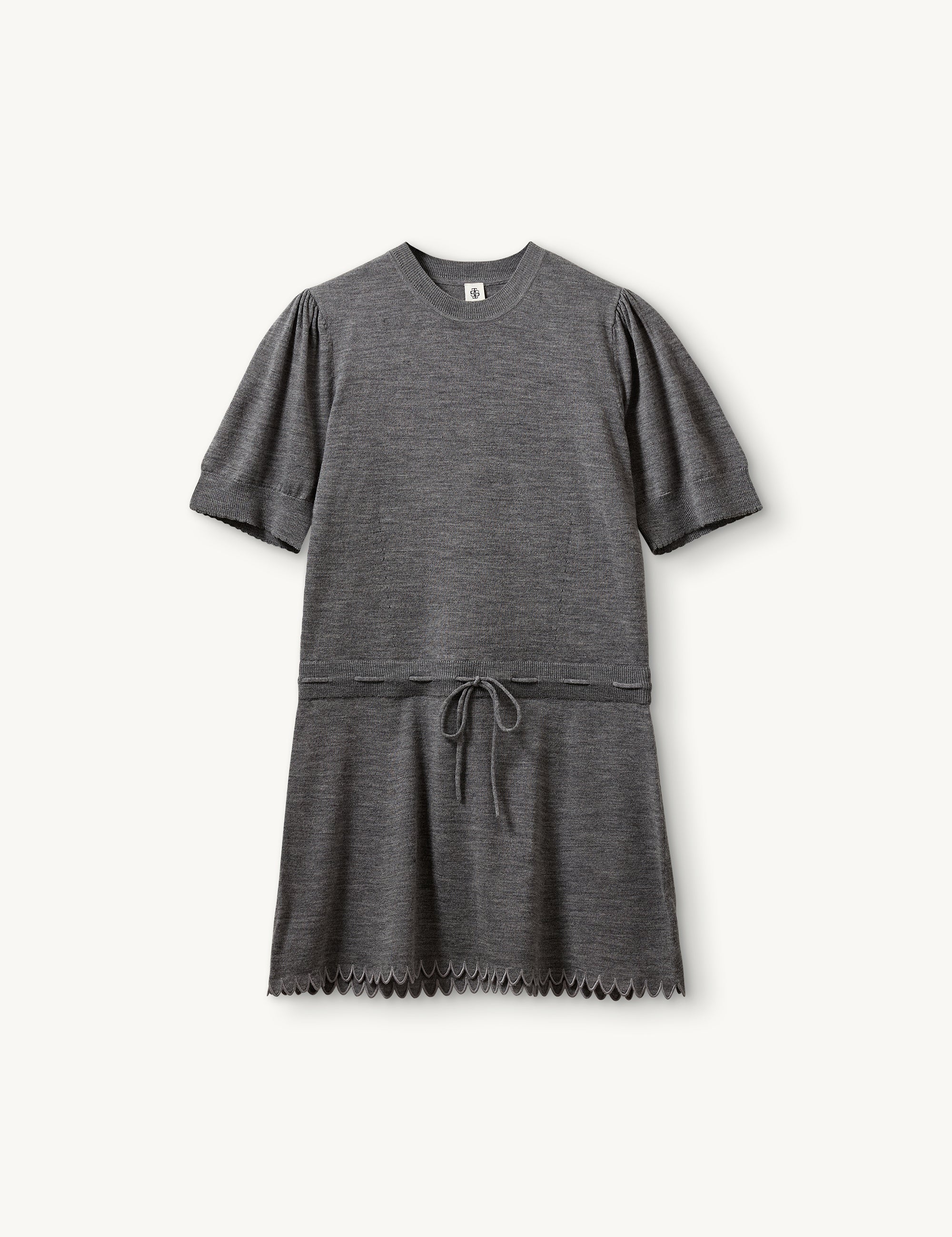 Bergen Scallop Mini Dress Black 4 / Black