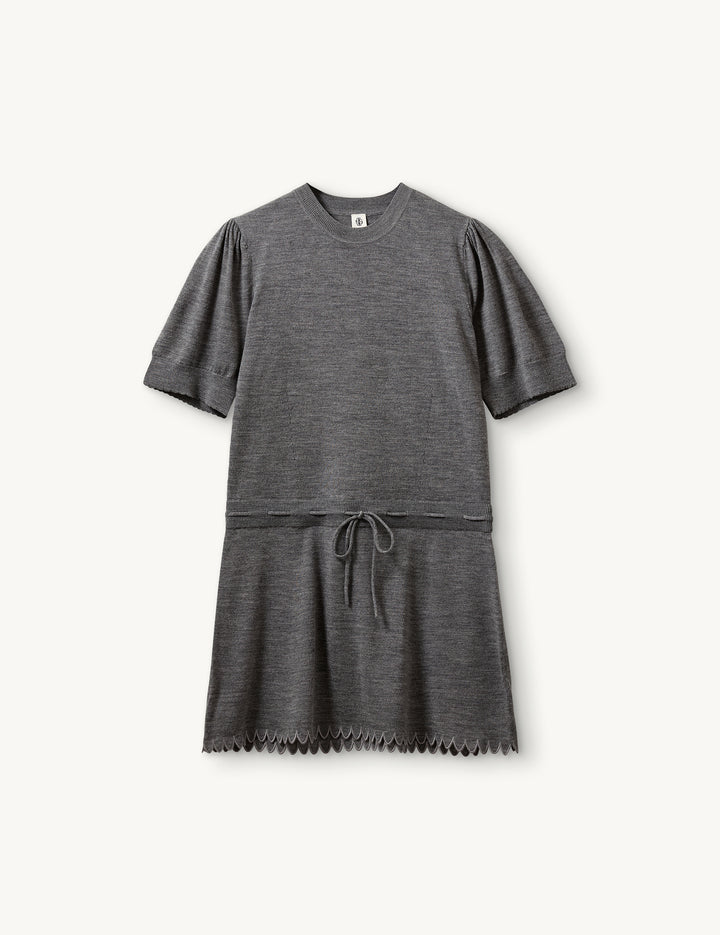 Bergen Scallop Mini Dress Black 4 / Black
