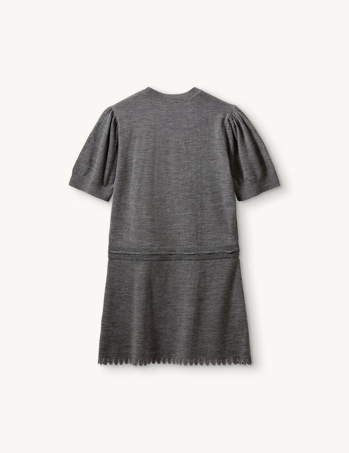 Bergen Scallop Mini Dress Black 4 / Black