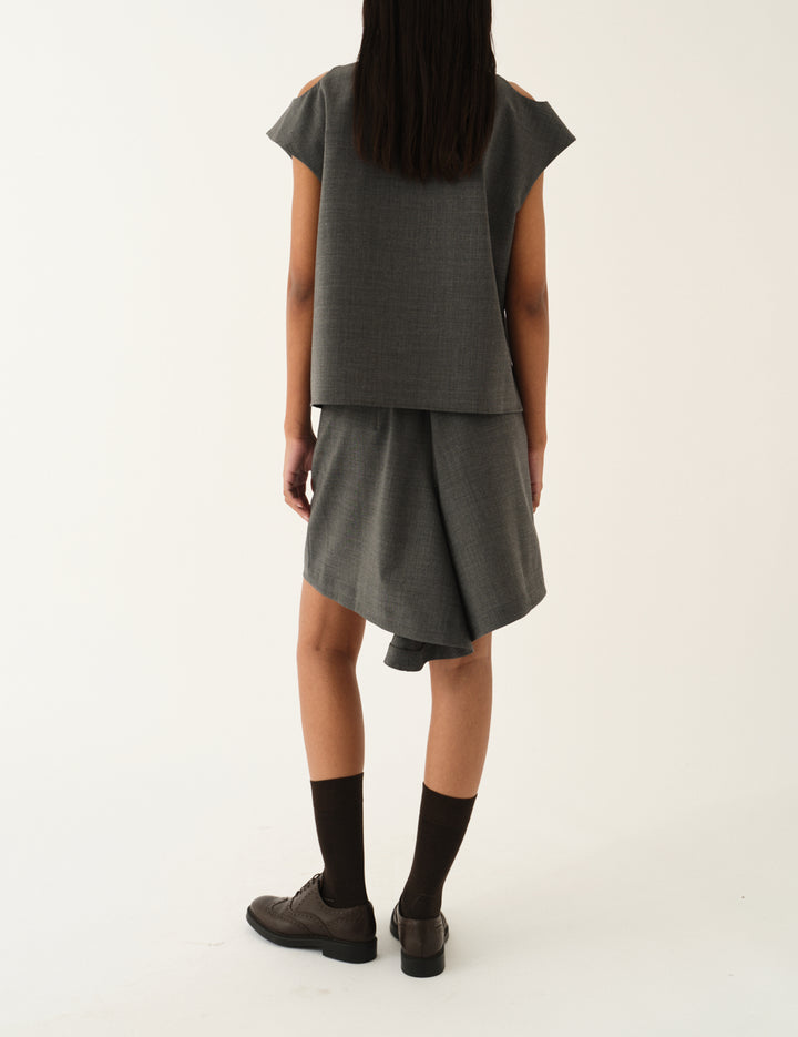 Grand Slip Skirt Grey Melange 4 / Grey Melange