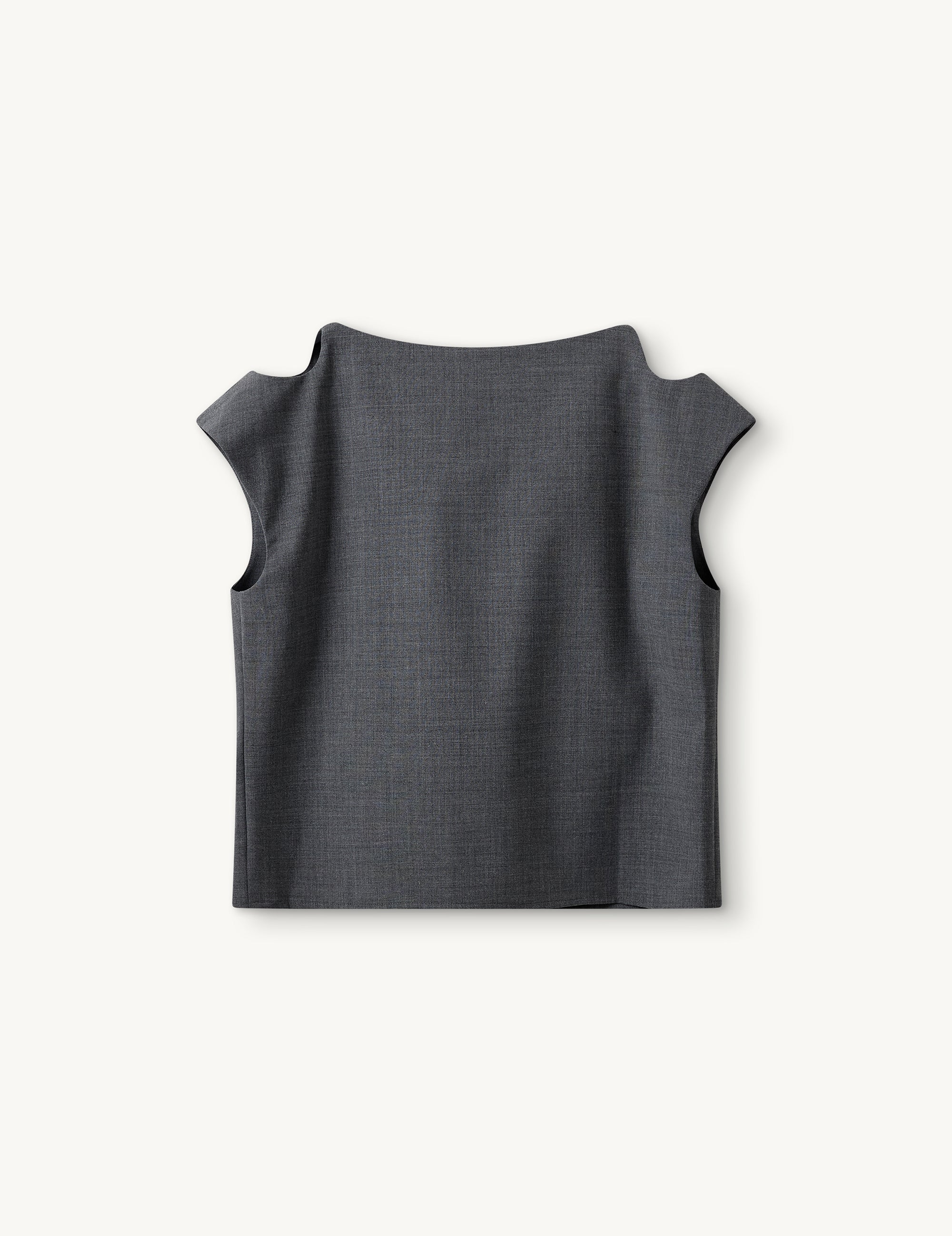 Grand Drape Top Grey Melange 4 / Grey Melange