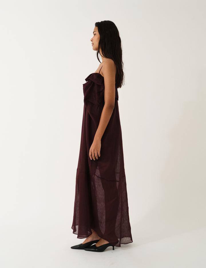 Prince Drape Gown Burgundy 4 / Burgundy