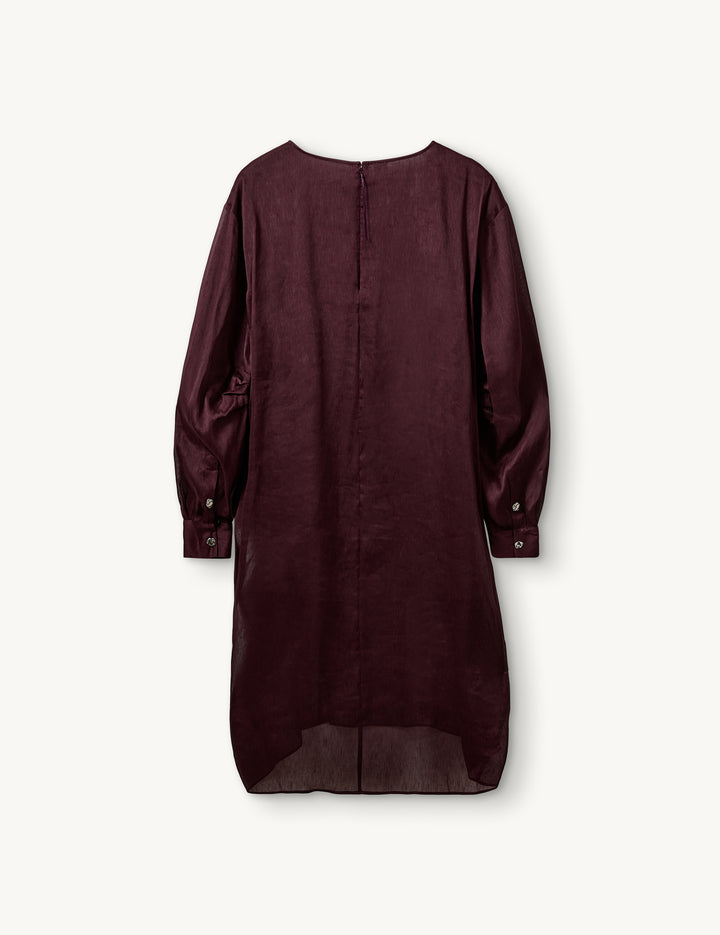 Prince Midi Dress Burgundy 4 / Burgundy