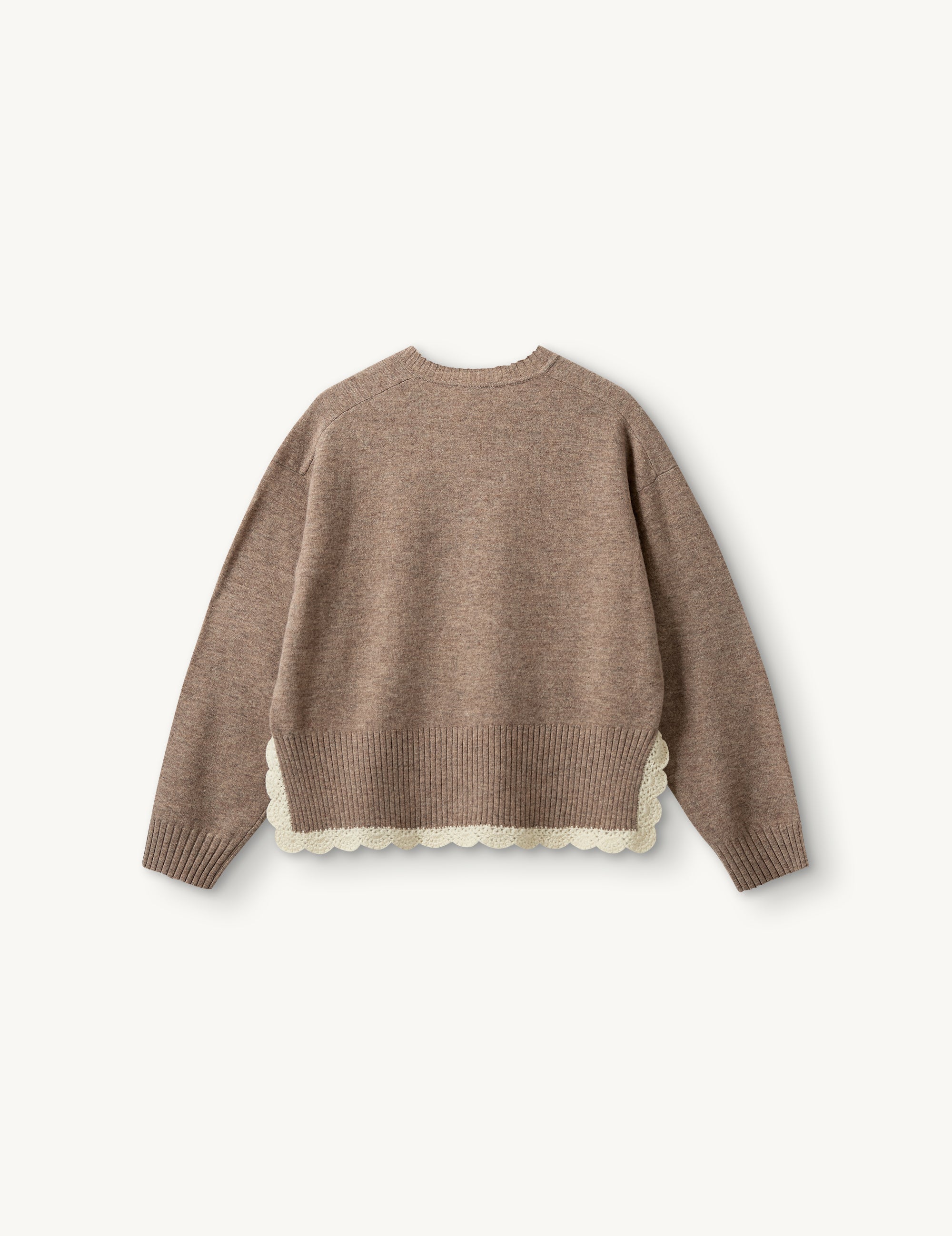 Como Crochet V-Neck Cream 4 / Cream