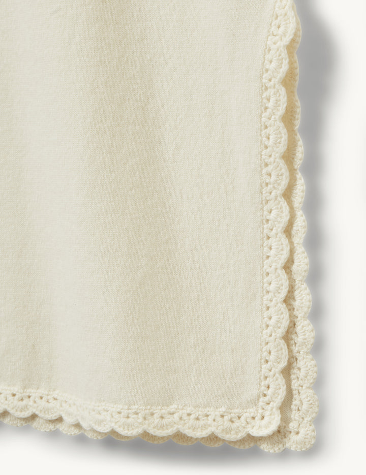 Como Crochet Slip Skirt Cream 4 / Cream