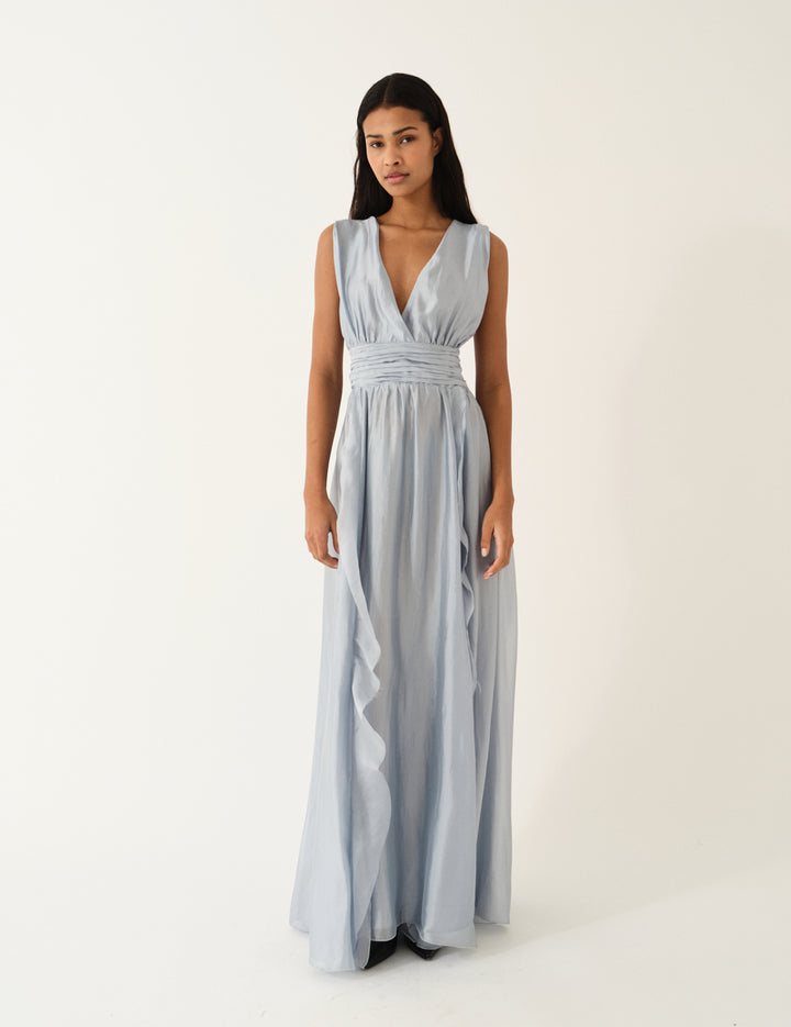 Gilian Halter Gown Dusty Blue 4 / Dusty Blue