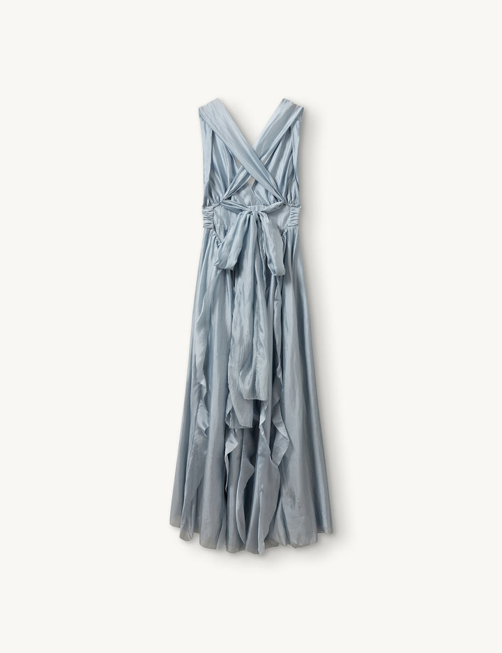 Gilian Halter Gown Dusty Blue 4 / Dusty Blue
