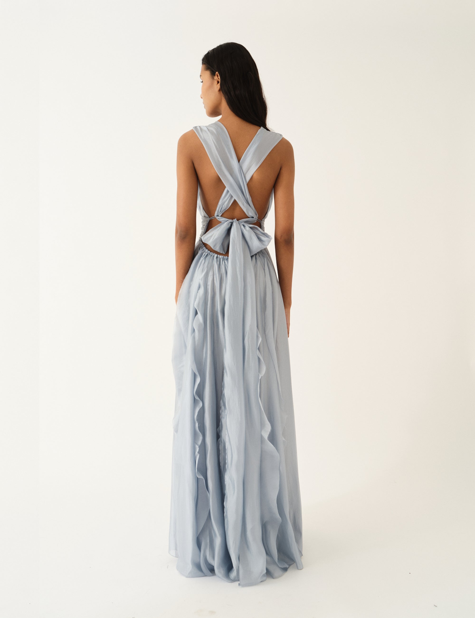 Gilian Halter Gown Dusty Blue 4 / Dusty Blue