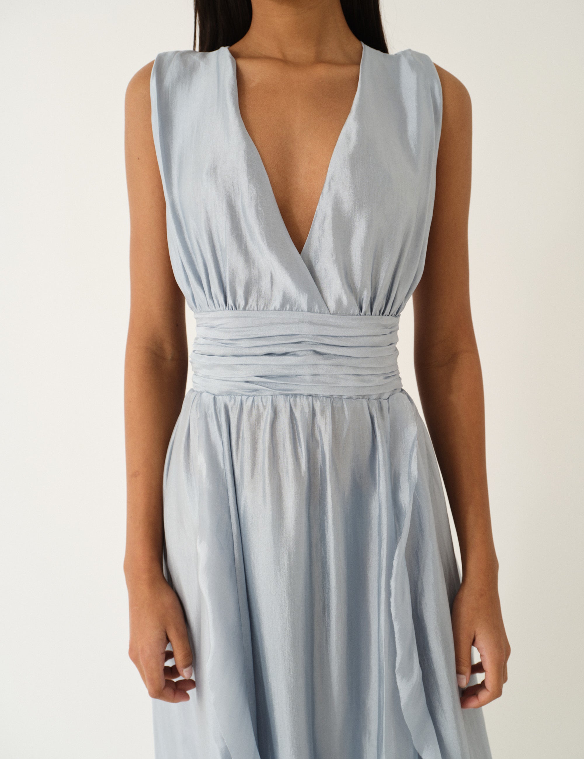 Gilian Halter Gown Dusty Blue 4 / Dusty Blue