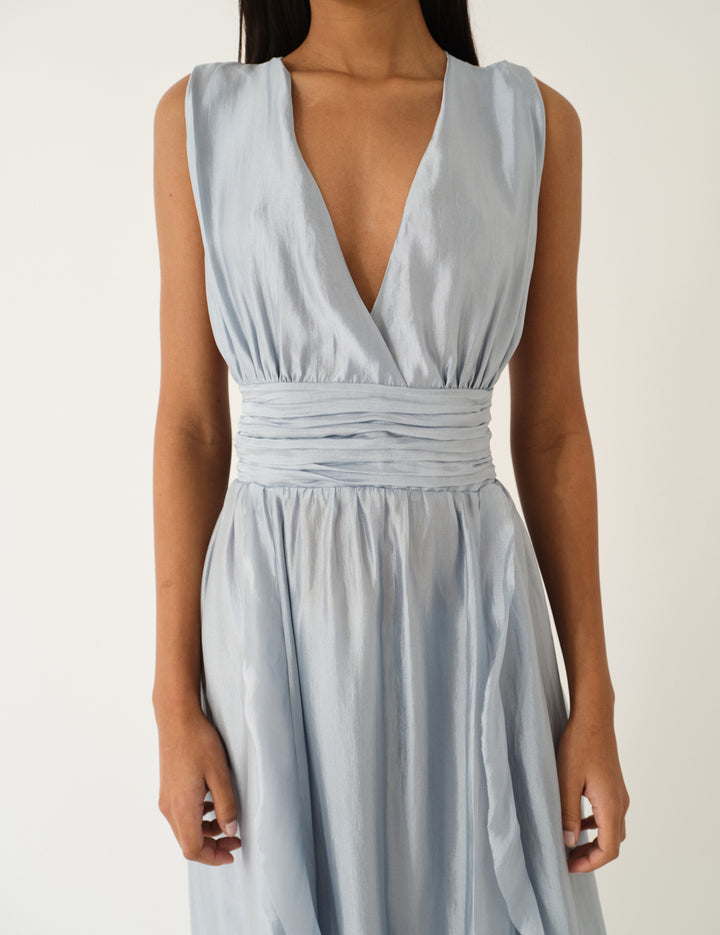 Gilian Halter Gown Dusty Blue 4 / Dusty Blue