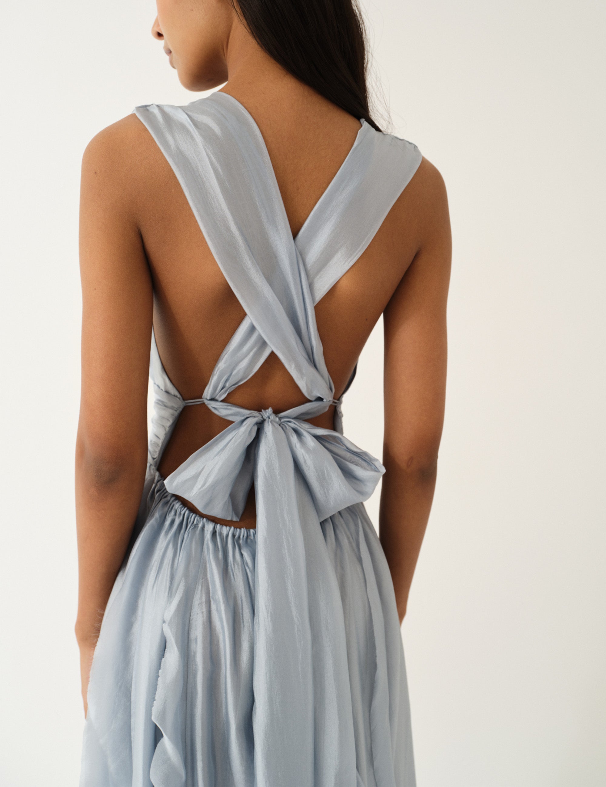Gilian Halter Gown Dusty Blue 4 / Dusty Blue