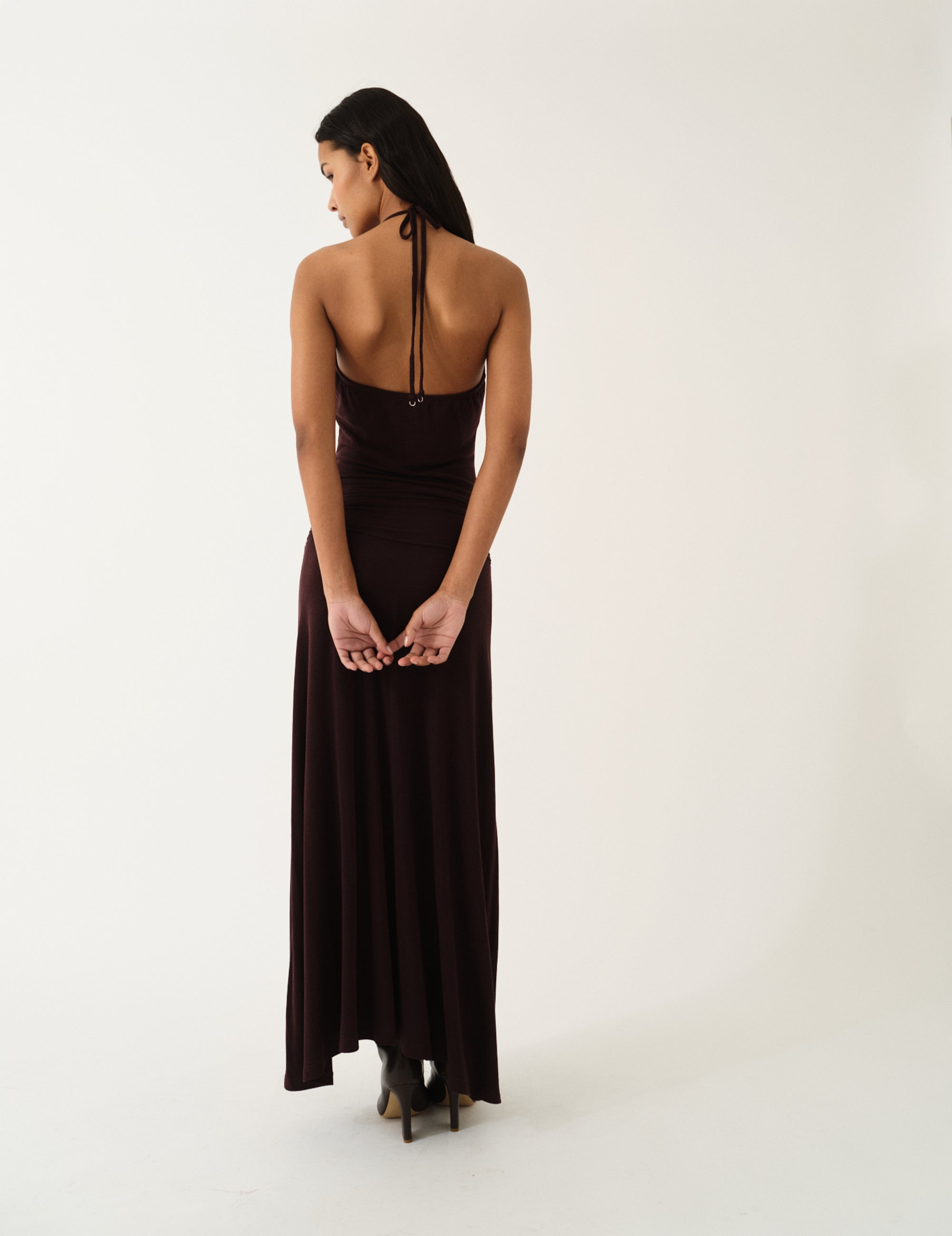 Breanna Bandeau Dress 4 / Burgundy
