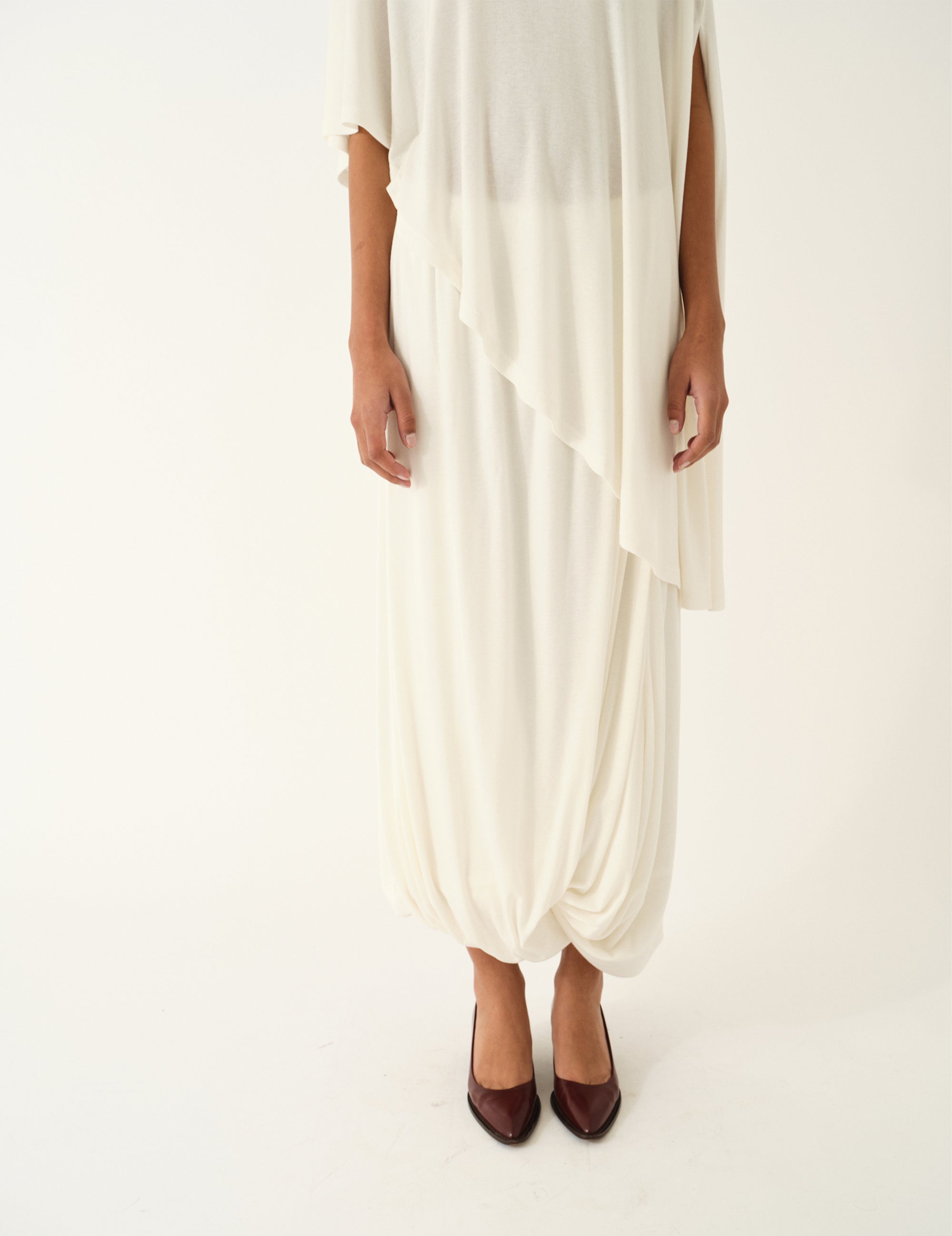 Breanna Knot Skirt Cream 4 / Cream