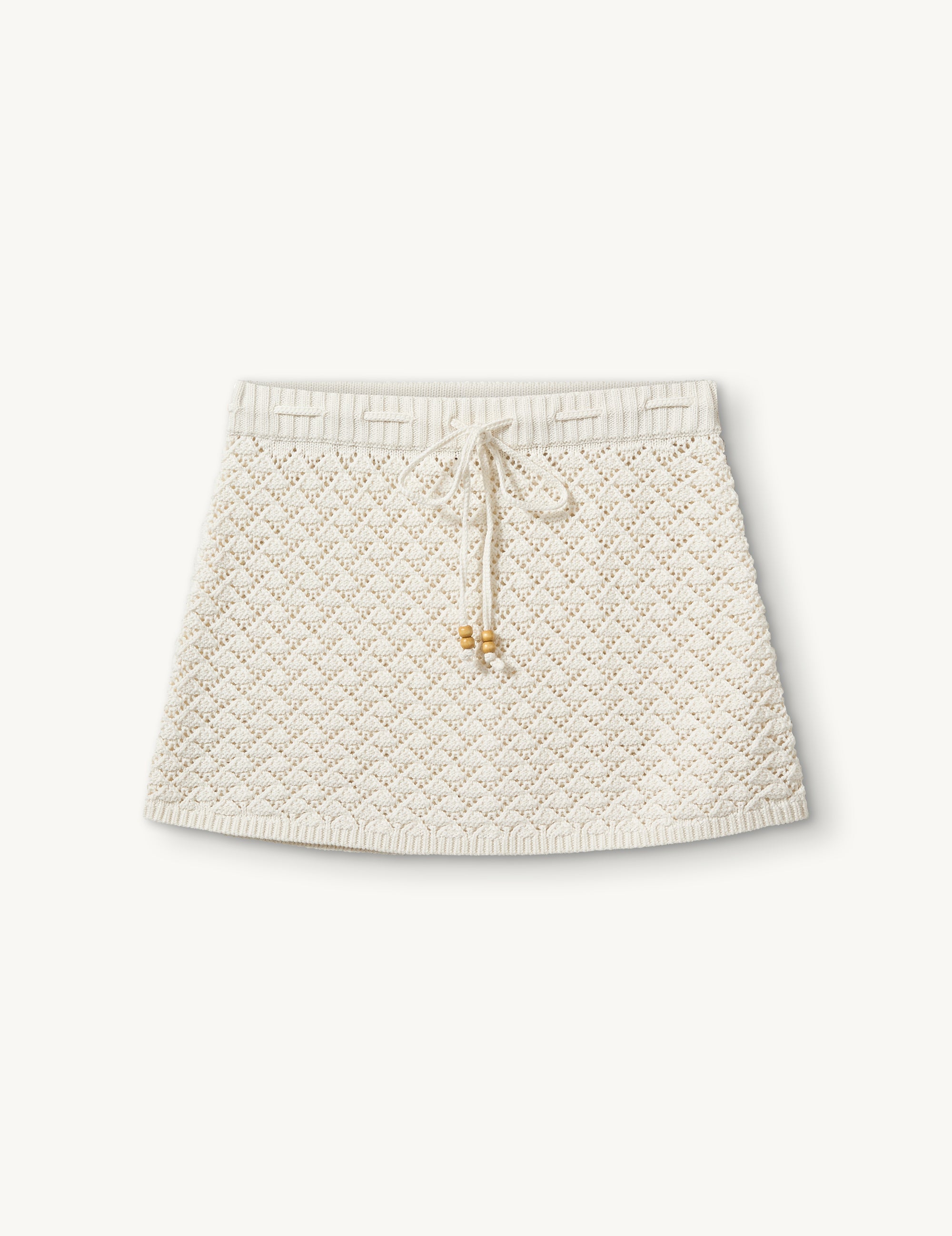 Riviera Mini Skirt Cream 4 / Cream