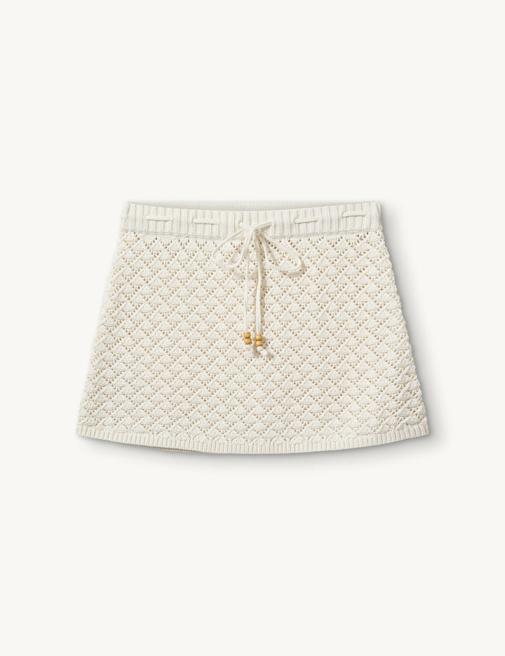 Riviera Mini Skirt Cream 4 / Cream